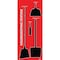 5S Supplies 5S Housekeeping Shadow Board Broom Station Version 16 - Red Board / Black Shadows  With Broom HSB-V16-RED-KIT - alternate 1